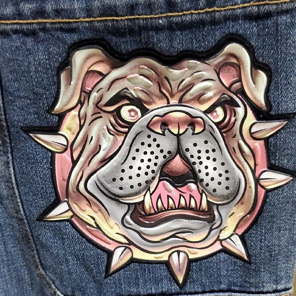 Vintage JNCO Jeans 85Crown Relaxed Fit Blue Jeans Bulldog Size 8